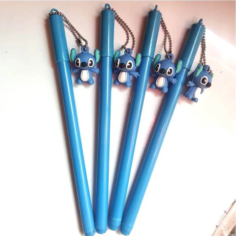 Мультяшная стежка гелевая ручка с подвеской милые черные чернила подпись