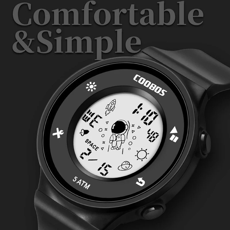 

Men's Watches 2022 Newly Digital Watch For Women Fashion Design Luminous Display Alarm Chronograph Wristwatch Waterproof Relogi