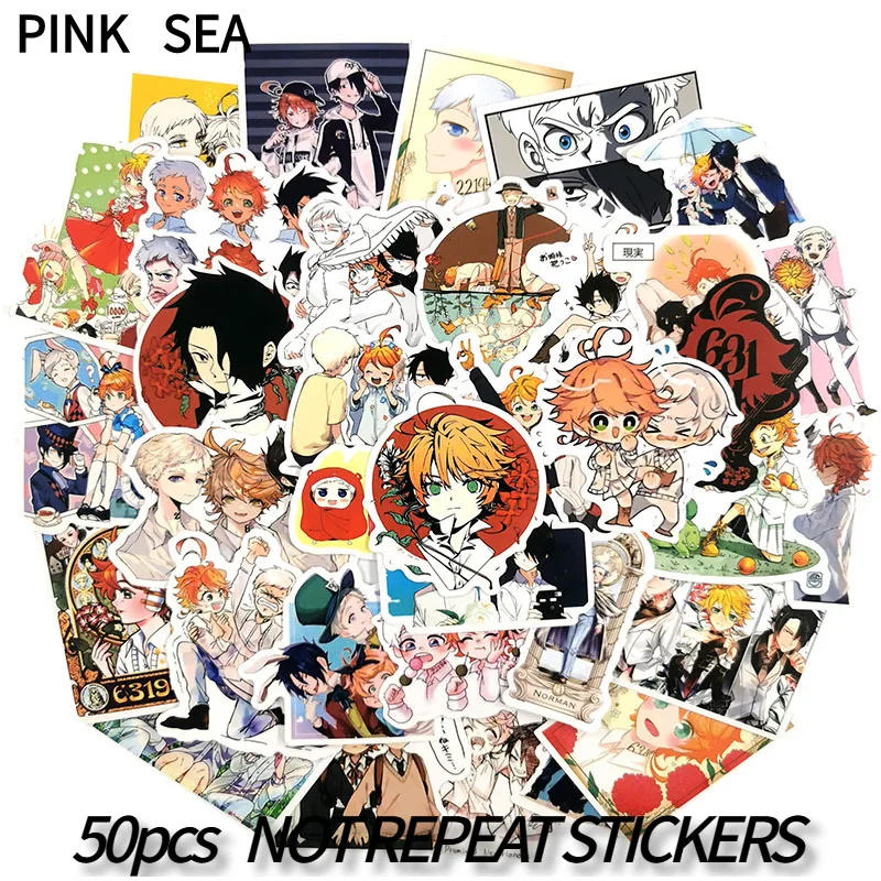 10/30/50Pcs/set Cartoon Anime The Promise Neverland Stickers For Guitar DIY TOY Car Skateboard Snowboard Laptop Luggage