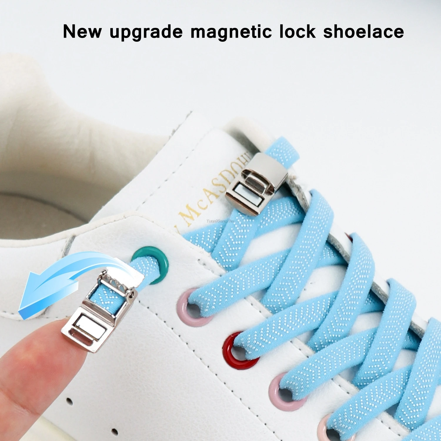 

New Magnetic lock No tie Shoe laces Elastic Shoelaces without ties Shoelace on magnets Kids Adult Boots Sneakers Laces