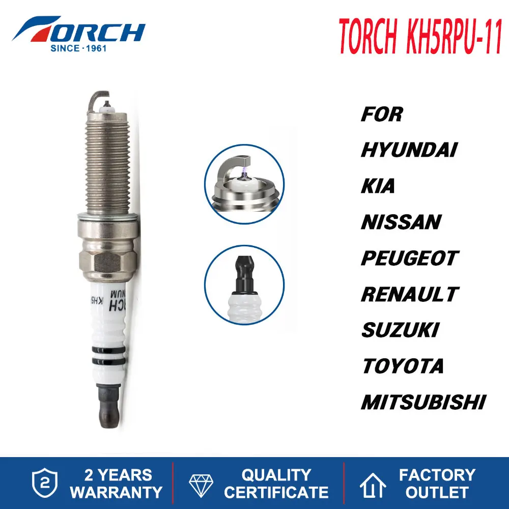 

China Factory Car Parts Engine Parts PLATINUM Spark Plug Torch KH5RPU-11 for TOYOTA MITSUBISHI NISSAN HYUNDAI KIA