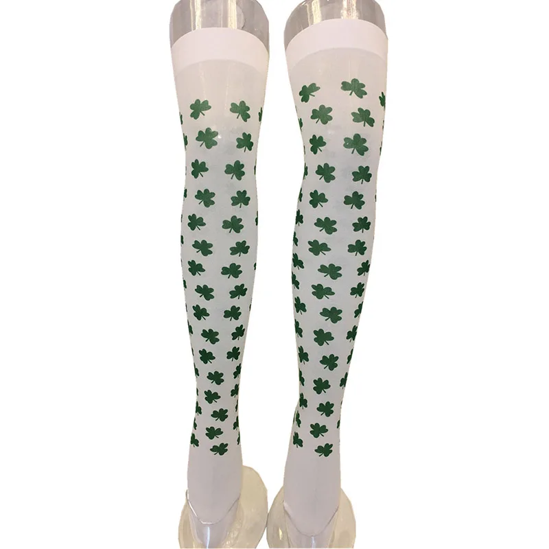 1Pair New Women Girls Over Knee Long Leaf Stripe Printed Thigh High Striped Patterned Socks Sweet Cute Warm 2020 |