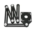 Регулируемый многоугольный шаблон шкала 6 складные Четырехсторонние линейки измерительный инструмент