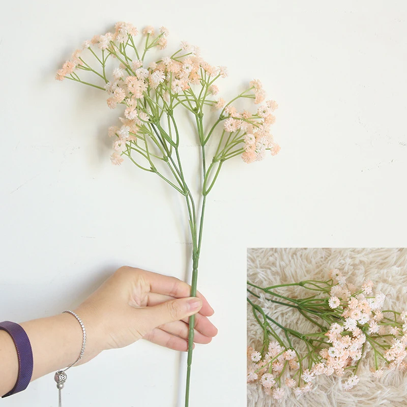

1 Pcs Artificial Babysbreath Flower Party Wedding Home Decoration Plastic Flower Decoration Flower Wall Hotel Decor Wedding Gift
