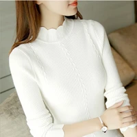 knitted womens pullovers new autumn winter korean version with long sleeve slim warm sweater all match en