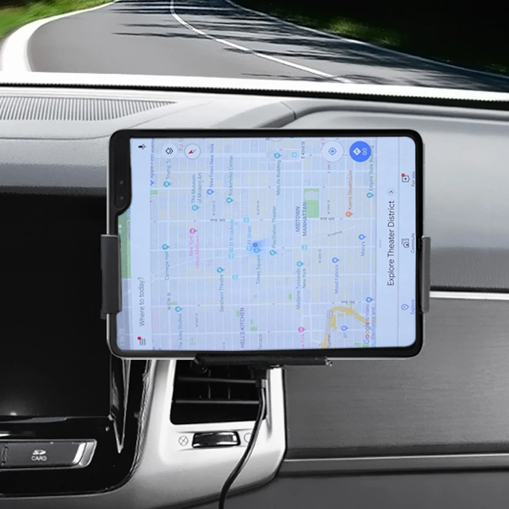 

10W Car Wireless Charger Auto Clamping Phone Mount Holder For XiaoMi Samsung Galaxy Fold Z Fold 2 IPhone 11 XS Max Huawei Mate X