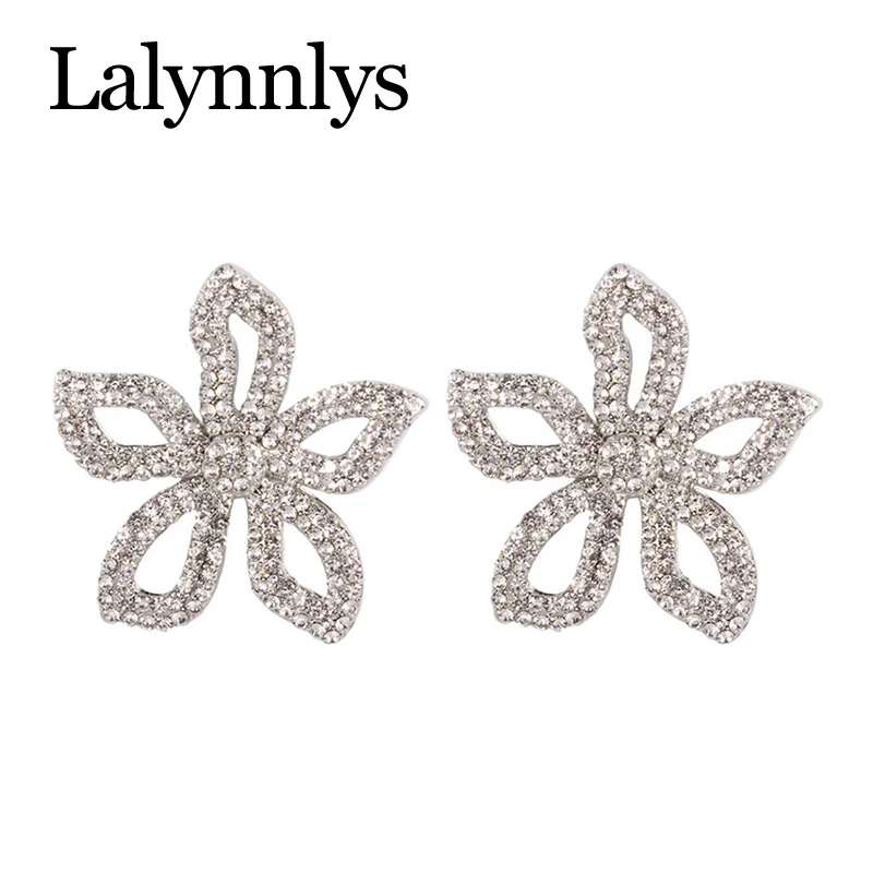 Lalynnlys, новинка, стразы, серьги-капли для женщин, девушек, цветок, Кристальные серьги, Boho, массивные ювелирные изделия,,, E50781