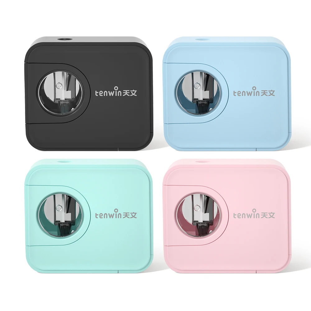 

Tenwin Automatic Pencil Sharpener Electric Cute Battery USB for Kids Children Heavy Duty Stationery