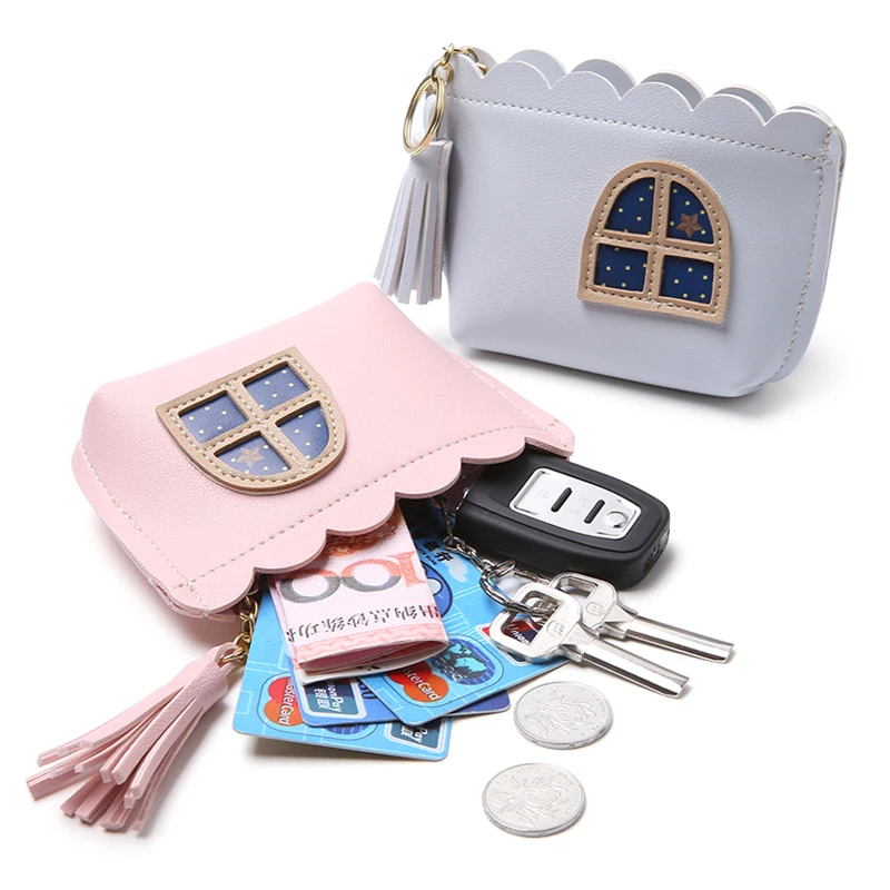 Новая Модная креативная женская кожаная маленькая мини кошелек на молнии с