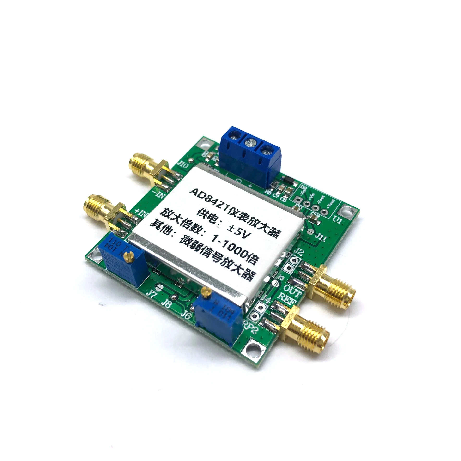 

AD8421 Instrumentation Amplifier Module Millivolt Microvolt Small Signal Single / Dual Power Supply for Ham Radio Amplifier