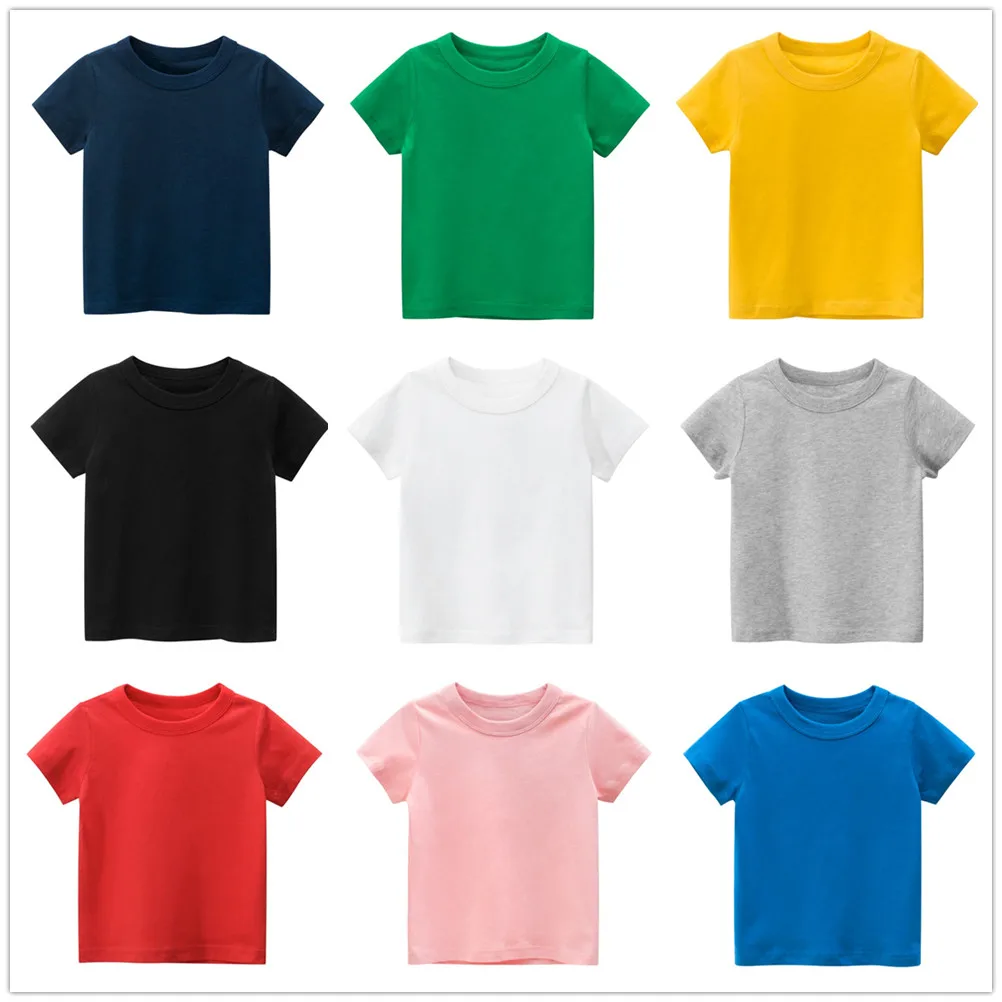 

Детская Хлопковая футболка с коротким рукавом, на возраст 2-8 лет