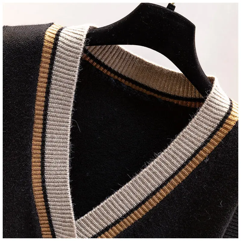 

2021 New Winter Spring Women Sweaters Pullover Sleeveless Vest Waistcoat Korean Oversize Knitwear Casual Fashion Basic Vests 133