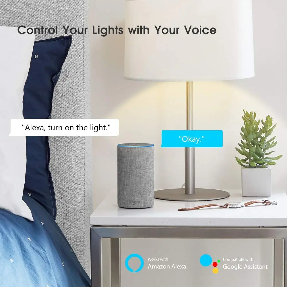 Smart Light Bulb LED RGB Color Changing E27 100W Equivalent Compatible with Alexa and Google Home IFTTT BR30 WiFi | Лампы и освещение