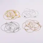 Серьги-кольца для изготовления ювелирных изделий, золотые, 30 шт.лот, 25, 30, 35, 40