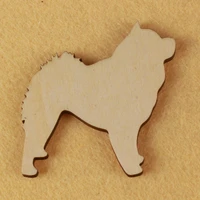 pet dog shape mascot laser cut christmas decorations silhouette blank unpainted 25 pieces wooden shape 0788