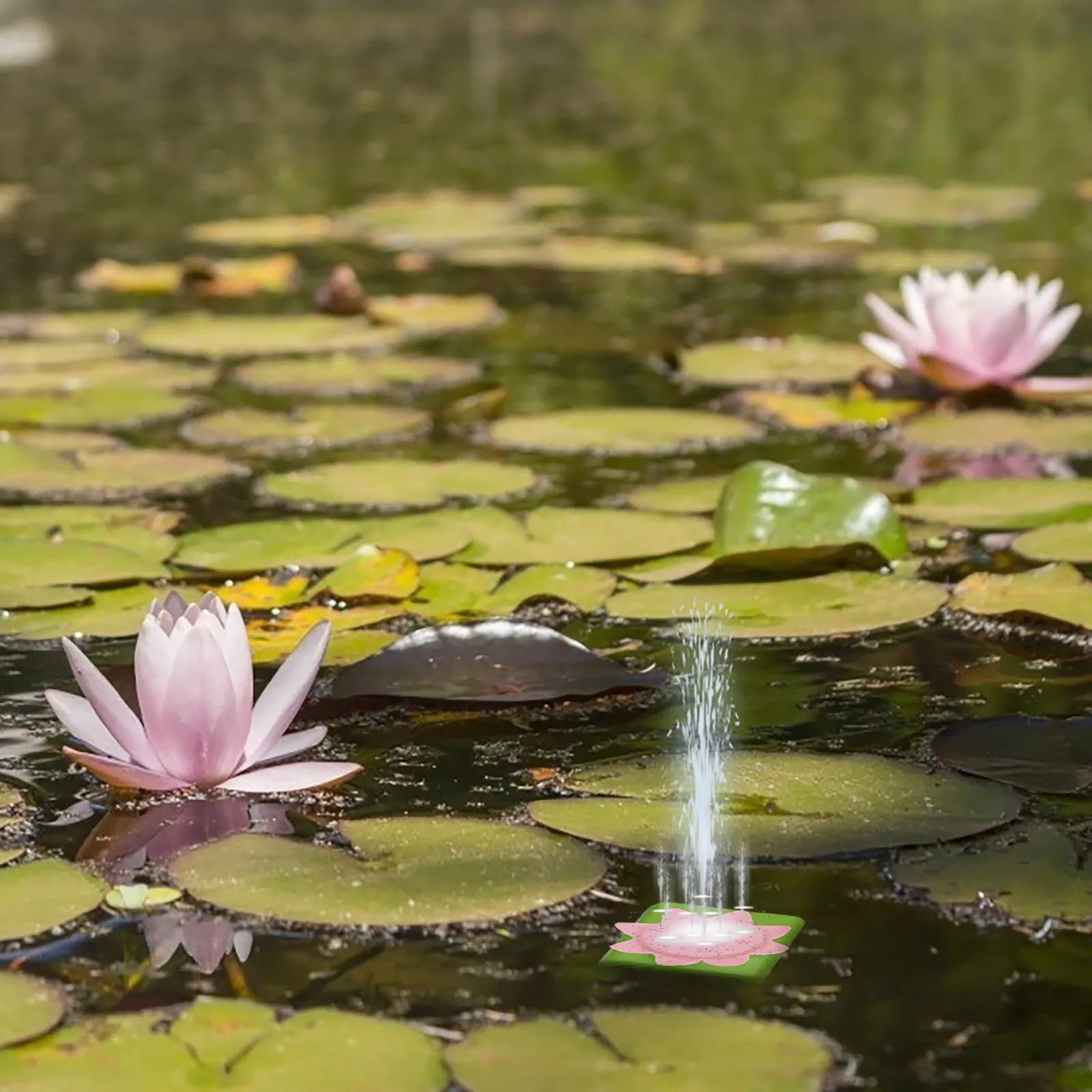 Солнечный фонтан усовершенствованный солнечный с листьями умный маленький