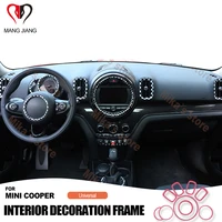 new interior center console dash board for mini cooper f60 countryman suite kit circle cover sticker case 9pcs car accessories