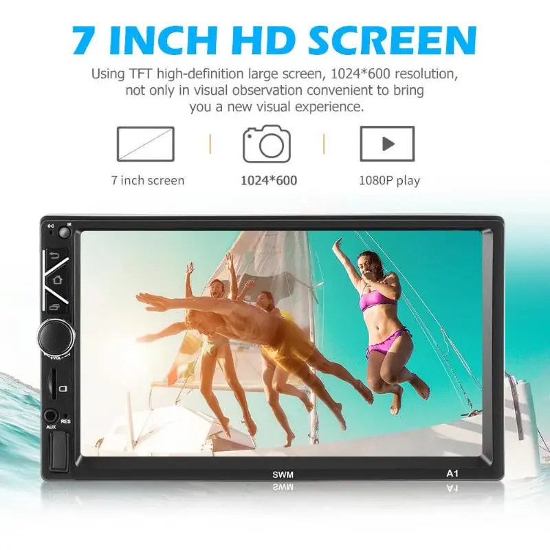 A3 2 DIN Android WiFi gps FM MP5 плеер 7 дюймов RCA аудио выход подключаемый сабвуфер автомобиля в тире стерео Bluetooth