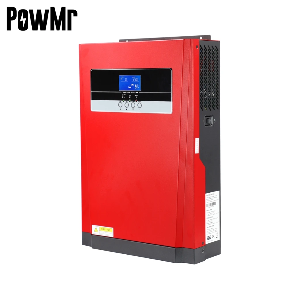 

PowMr 24V Built-in MPPT 80A Charger Controller 3KVA 3200W 24VDC Hybrid Solar Inverters With Build In Charger