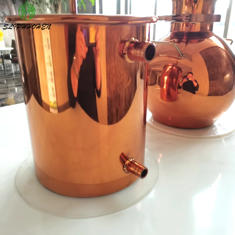 

10L Mini Household Kettle Distiller Whisky Distillation Equipment Brandy Brewing Equipment All TP2 Red Copper