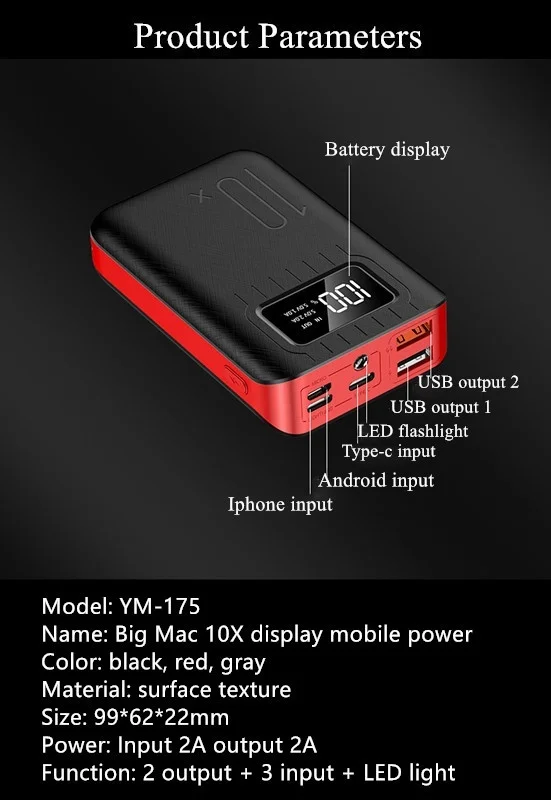 Mi ni power Bank 10000 мАч, двойной USB внешний аккумулятор для мобильного телефона, быстрая зарядка для iphone, xiaomi mi, портативное зарядное устройство, внешний аккумулятор, милый