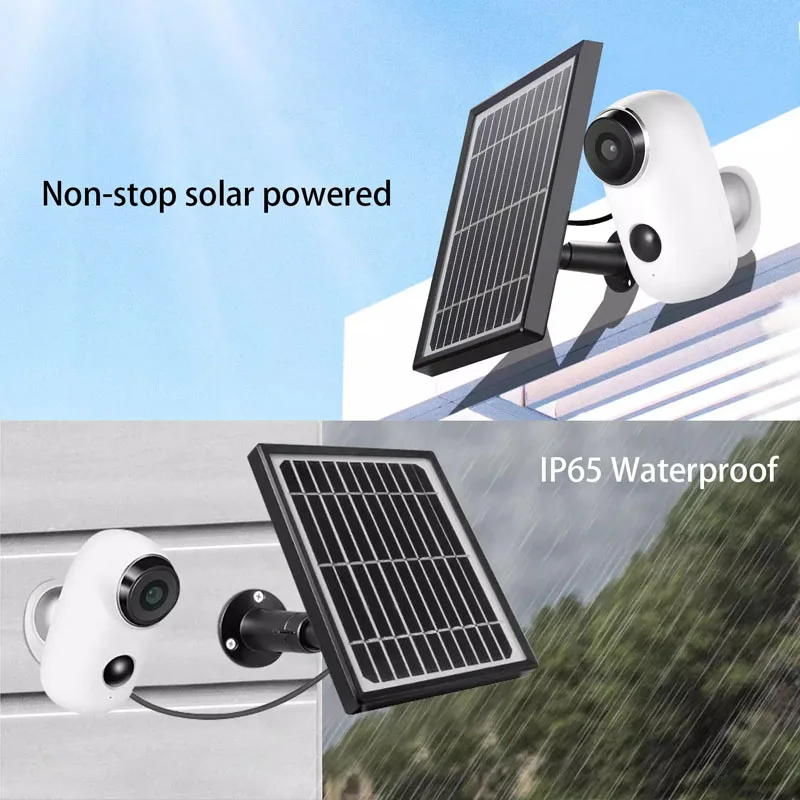 WiFi IP камера безопасности 1080p перезаряжаемая Внешняя батарея ed солнечная панель