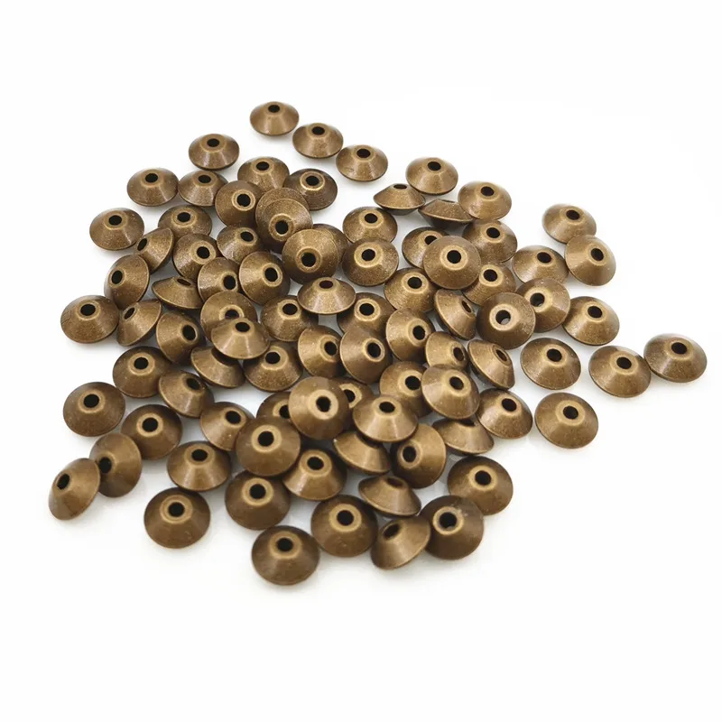 

50 шт., латунные бусины с отверстиями, 6 х3 мм