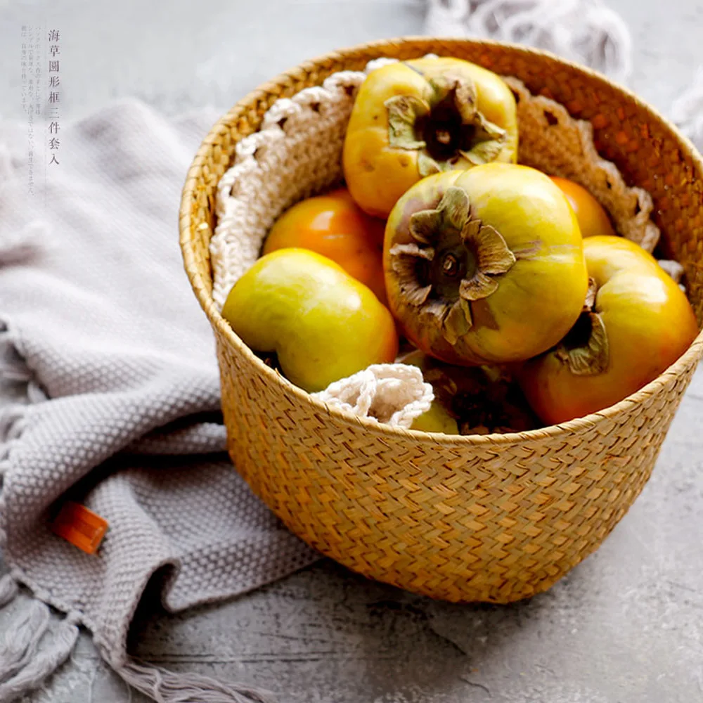 Ручная вязаная игрушечная хранилище корзина для фруктов растений в