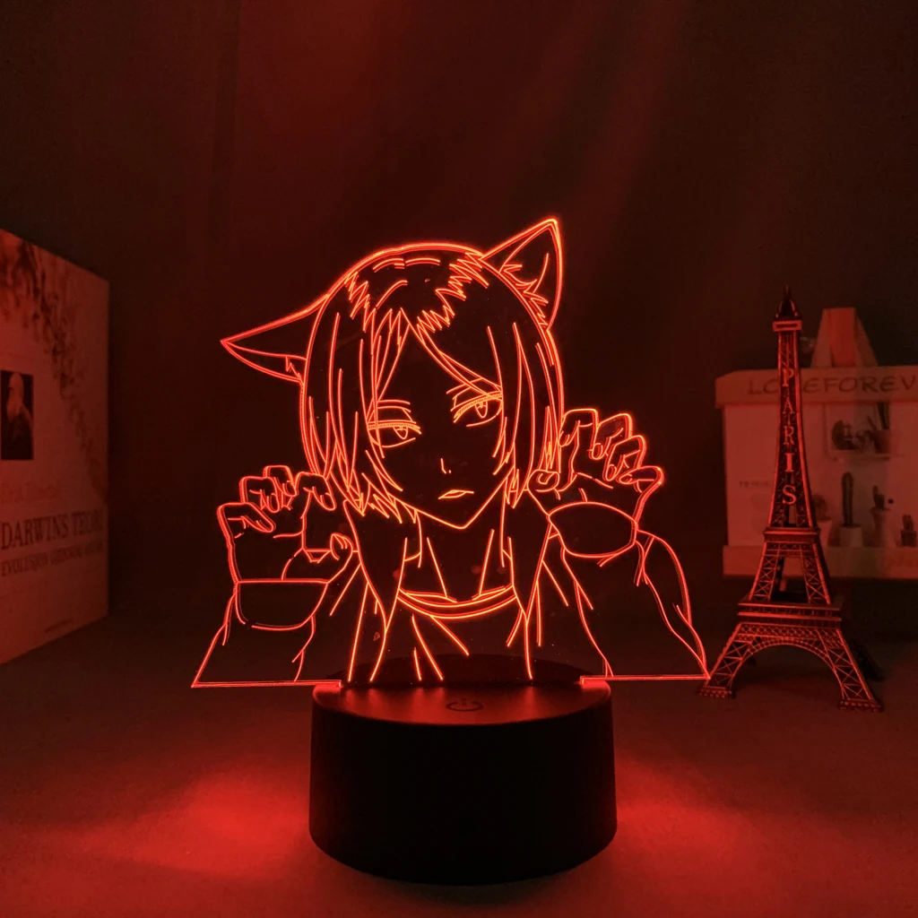 Аниме Haikyuu Kenma Kozume Кот Светодиодная лампа для детской спальни украшение подарок