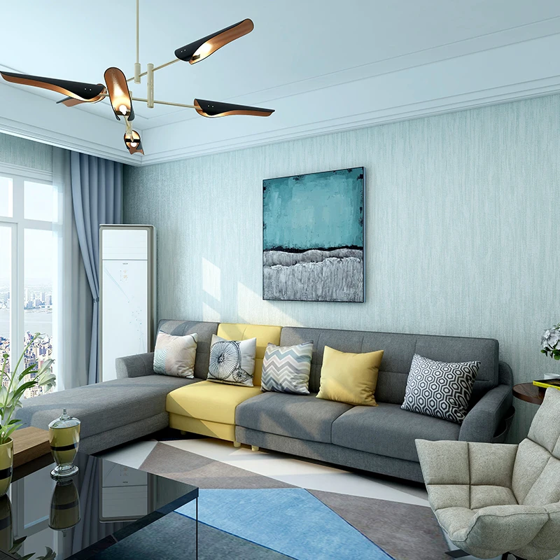 

CX Beige Nordic Style Wallpaper Modern Minimalist Living Room Bedroom Plain Non-Woven Wallpaper