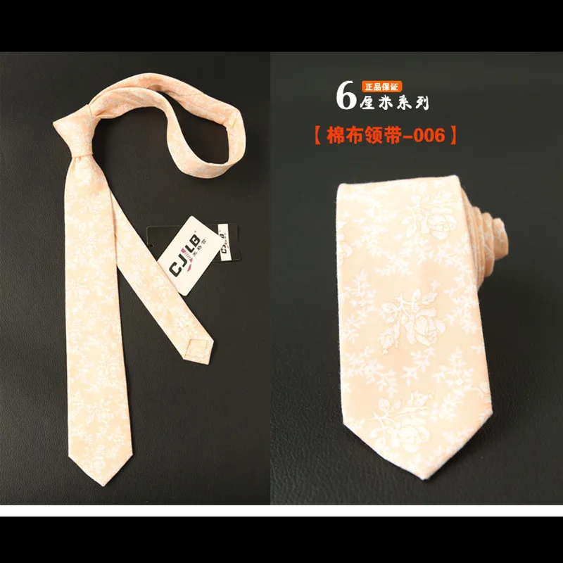 

2020 6cm Female Necktie for Mens Cotton Floral Printed Neck Ties Wedding Dress Narrow Bow Tie Mujer Vestir Custom LOGO