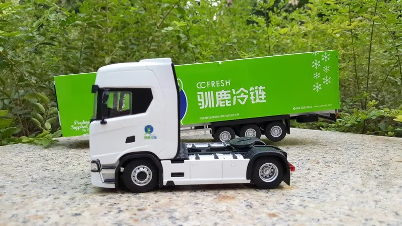 Коллекционная модель сплава подарок 1:43 Масштаб Scania S500 Холодильник контейнер грузовик трактор литья под давлением игрушка модель украшения