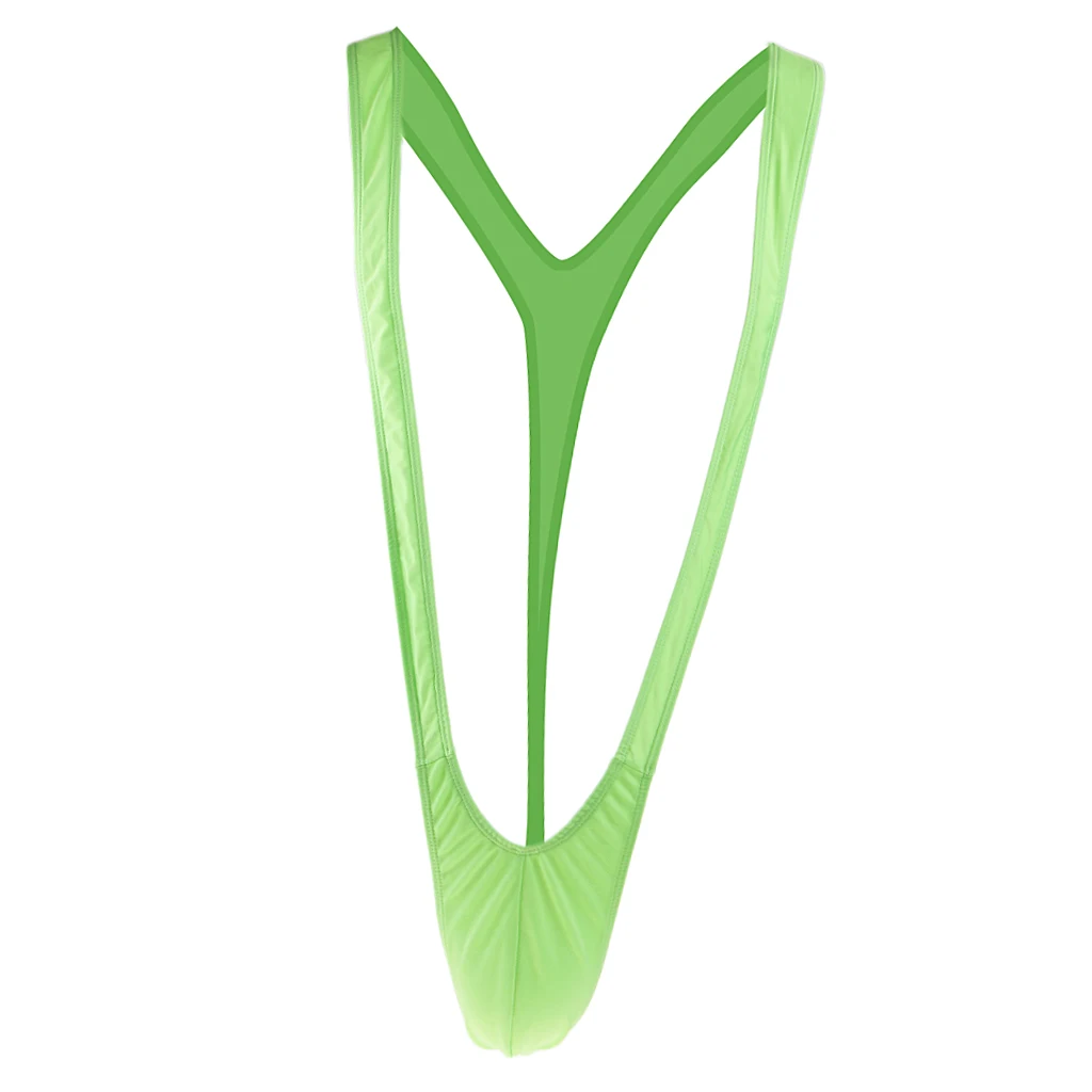 Мужской сексуальный флуоресцентный зеленый Манкини нижнее белье Borat костюм