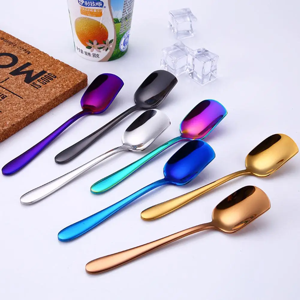 304 нержавеющая сталь столовая ложка с длинной ручкой кофейная чайная для