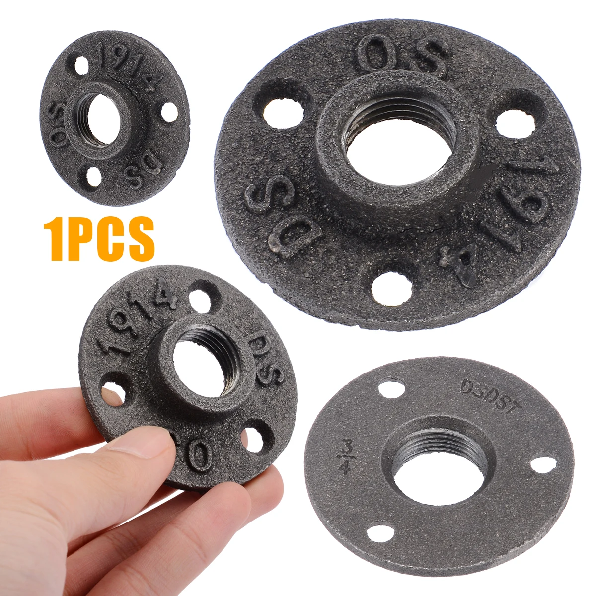 10 шт. 1/2 &quot3/4&quot чугунные фланцы резьба BSP ковкого чугуна промышленные фитинги для