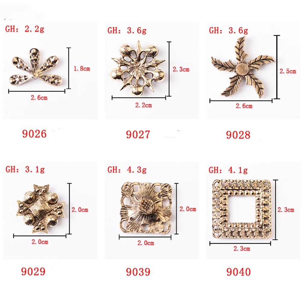 Черные пуговицы Стразы для украшения 10 шт. винтажные металлические одежды