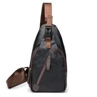 weysfor leather chest pack travel hiking messenger shoulder bags mens large capacity sling crossbody bag solid men leather bag