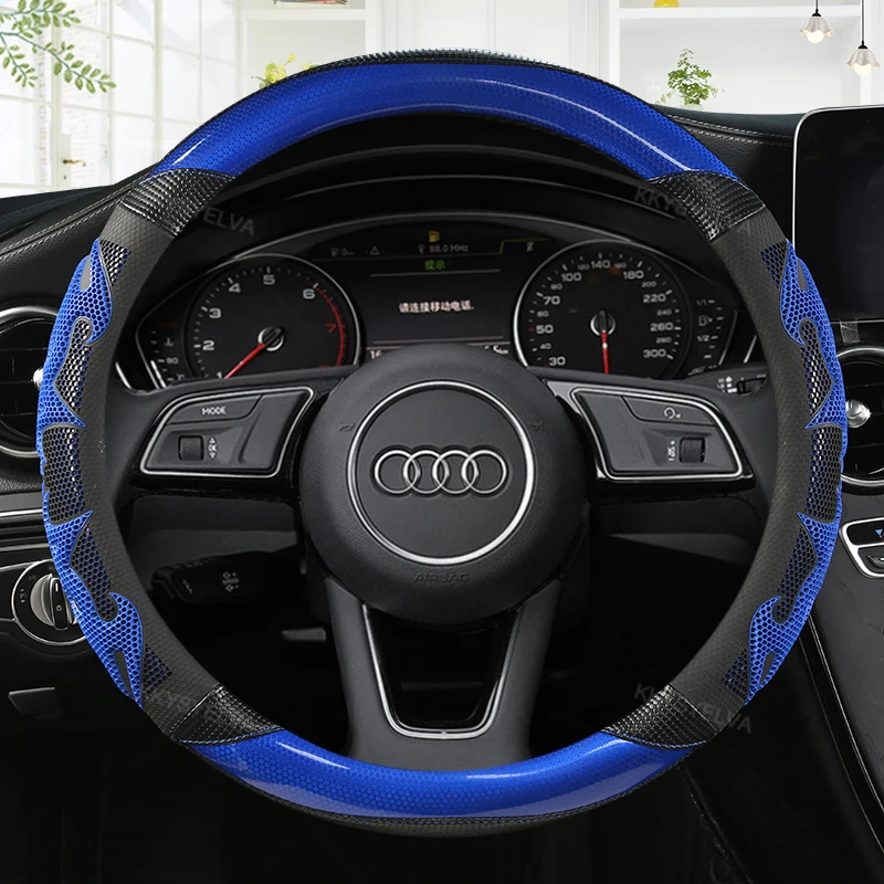 Углеродное волокно искусственная кожа не скользит для Audi A1 A3 A4L A6L Q2L Q3 Q5L Q7 A5 A7 TT