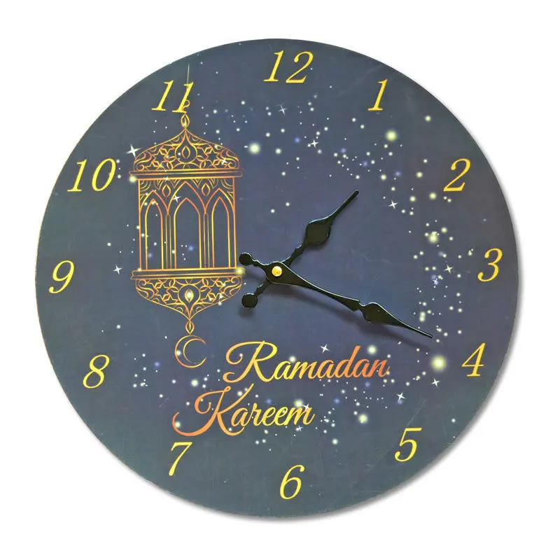 

Islam MDF Decorative Clock wu kuang hua zhong Craft Clock 0896
