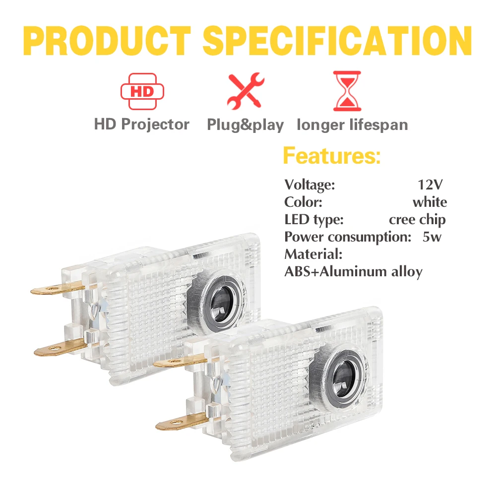 Светодиодный проектор для двери автомобиля привидение Тень Логотип