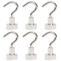 6 pcs heavy duty strong magnetic hooks for storage and organization home kitchen accessories storage organization hookd12