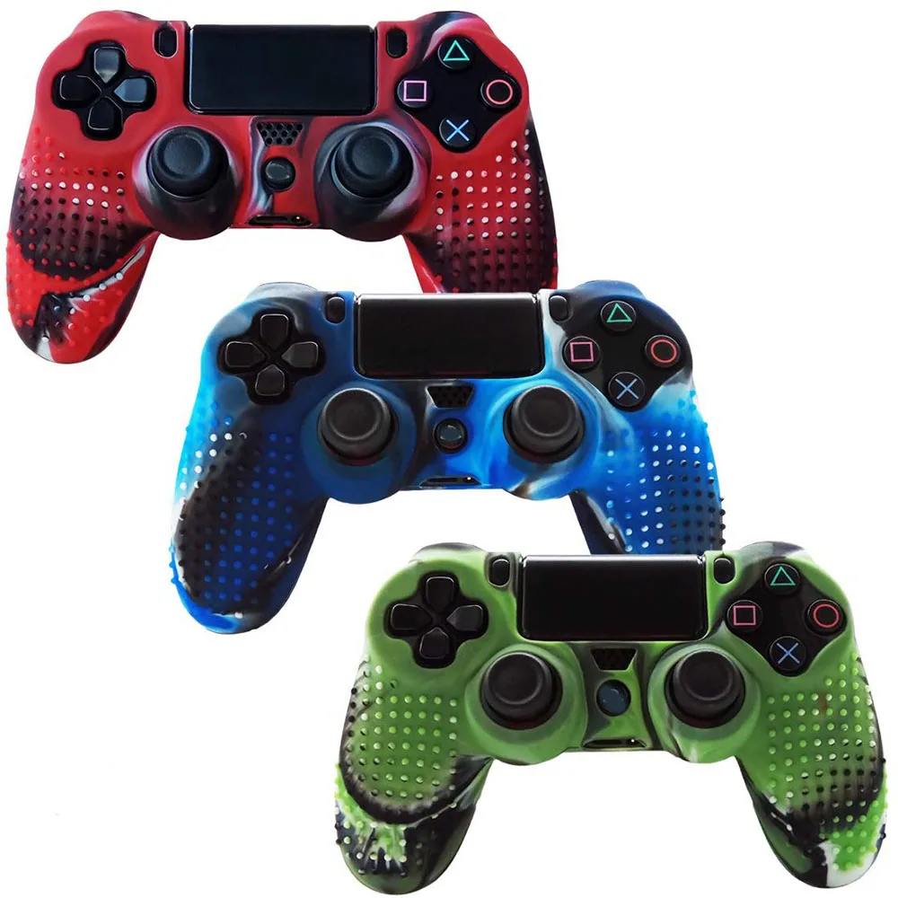 Камуфляжный чехол для PS4 противоскользящий Чехол Playstation 4 Slim Pro игровой контроллер