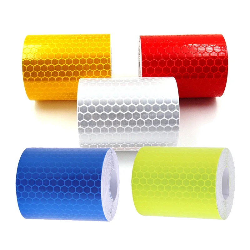 

5cm*100cm Car Reflective Tape Safety Warning Car Decoration Sticker Reflector Protective Tape Strip Film Car Motorcycle Sticker