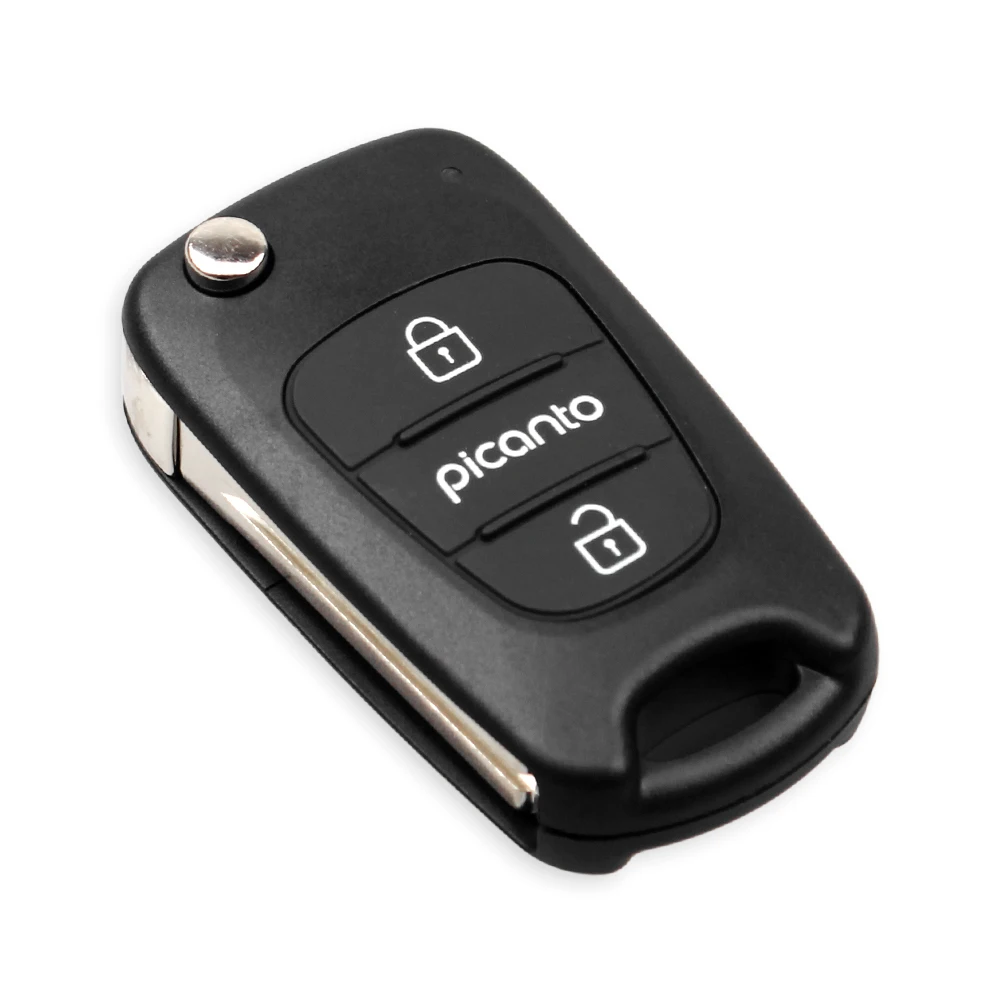 KEYYOU 3 кнопки флип складной пульт дистанционного ключа оболочки для KIA Picanto чехол дистанционного ключа Fob