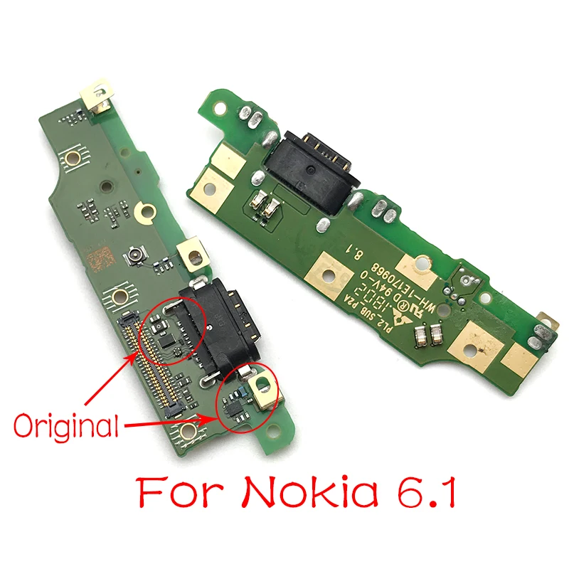 USB Power Charging Connector Plug Dock Port Mic Microphone Flex Cable For NOKIA 6.1 Nokia 6 2018 Board Module | Мобильные телефоны