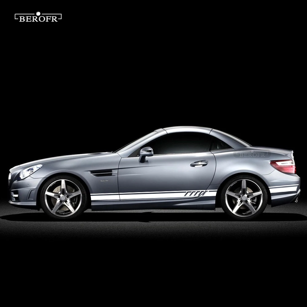 Автомобильная дверь боковая юбка полоса кузова 507 стильная наклейка комплект для