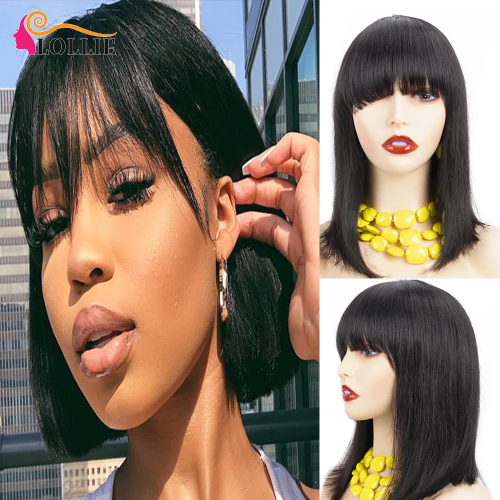 Бесплатная доставка Короткие парики из человеческих волос для чернокожих женщин