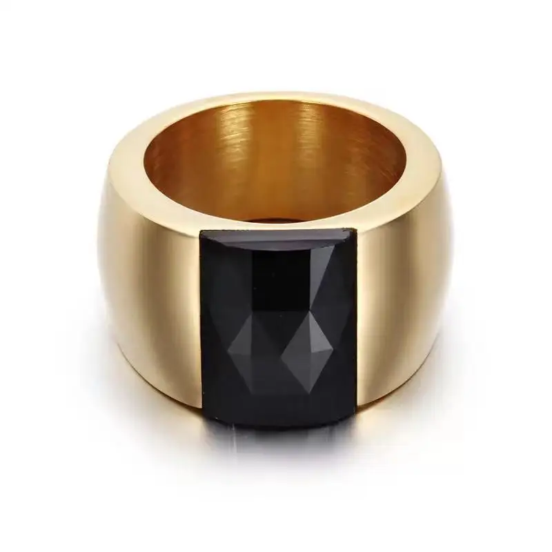 Женское кольцо из нержавеющей стали с австрийским кристаллом белое синее черное