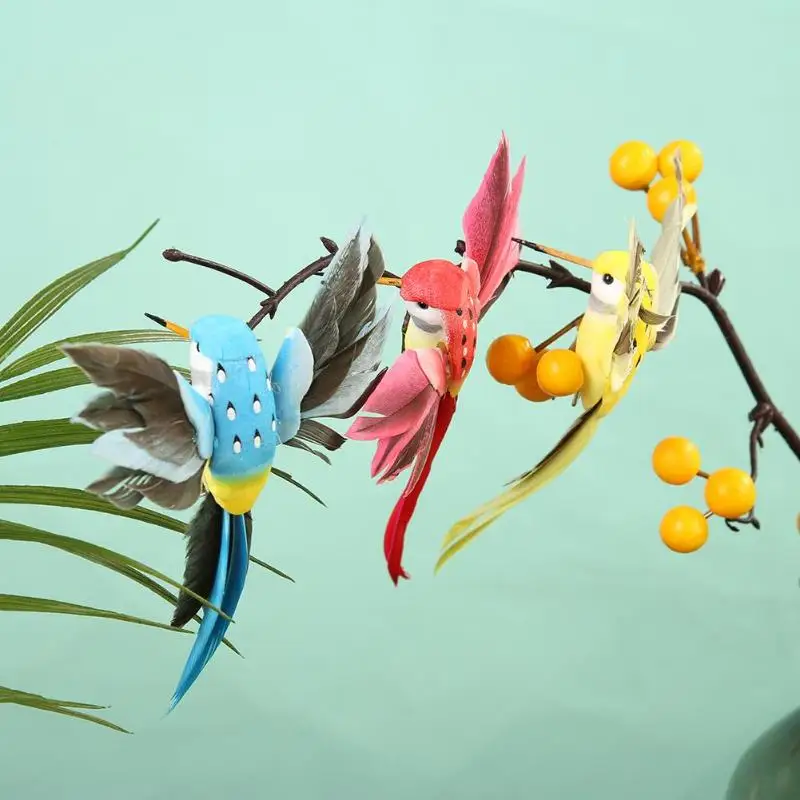 12 шт. декоративные птицы зажимы из пены|Статуэтки и миниатюры| |