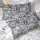Чехол для подушки blesslife с рисунком денег, принт в виде доллара, чехол для подушки, 3D, Современная роскошь, постельные принадлежности, яркий чехол для подушки, чехол из 2 предметов
